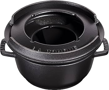 STAUB ストウブ　 ブラック 2個セット　ホーロー　11センチ Amazon.co.jp: staub ストウブ 「 フォンデュセット ブラック